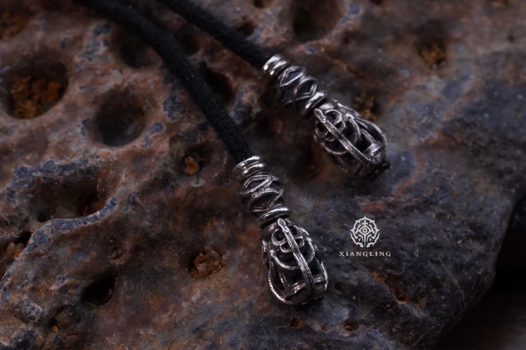 925银银制品 相灵工造 蟠螭弟子珠配饰古风百搭民族风素款