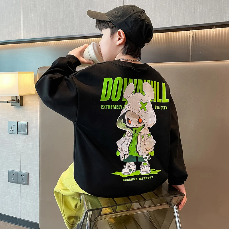 儿童装男童春秋款卫衣2025新款中大童长袖秋装男孩潮牌洋气上衣潮