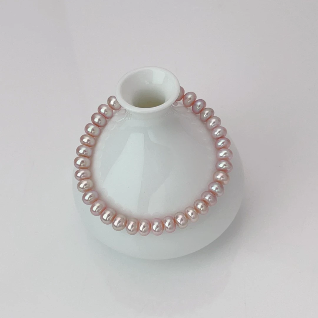 【桔梗】紫约5-6mm淡水无核珍珠手串经典气质轻奢百搭简约 DSL00656