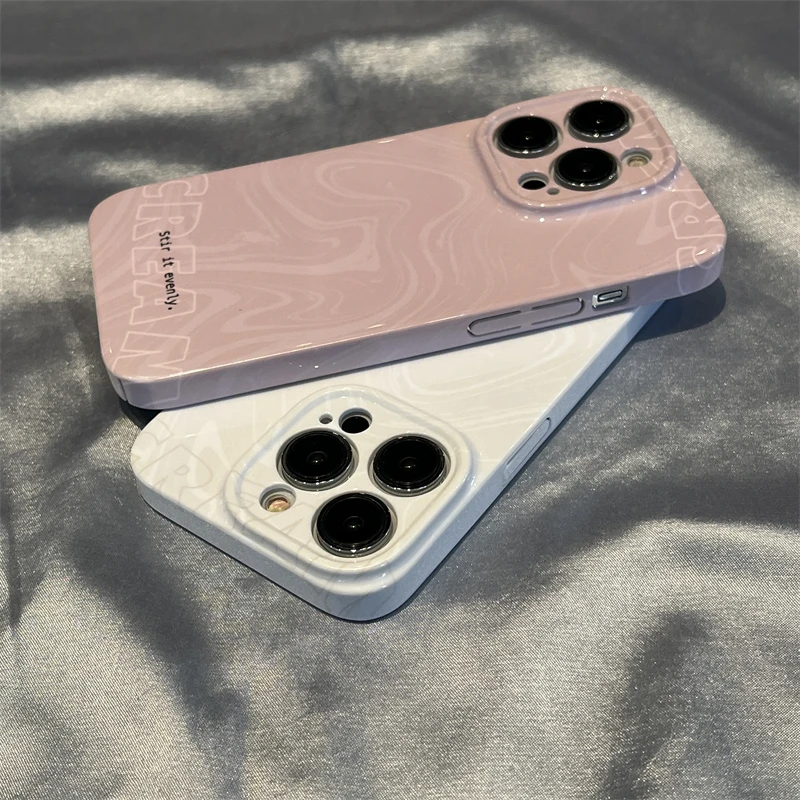 艺术水波纹英文字母适用苹果14手机壳iphone13promax菲林包超薄14