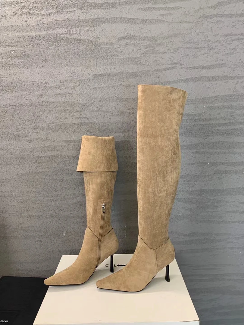 多种穿法2024秋冬新款长靴细跟高跟过膝靴