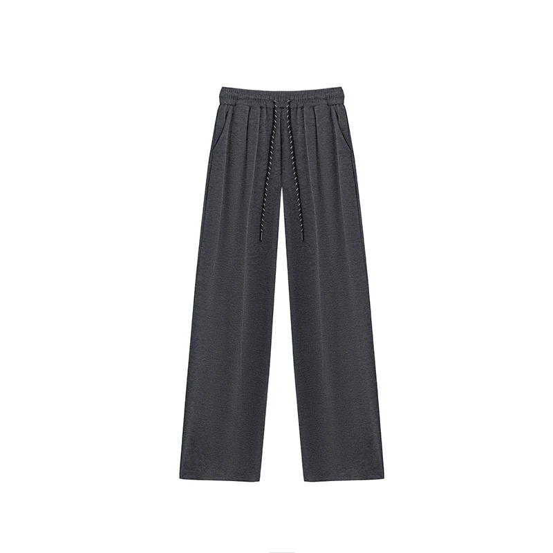 【糯米裤】松紧高腰系带百搭显瘦休闲阔腿裤A2331