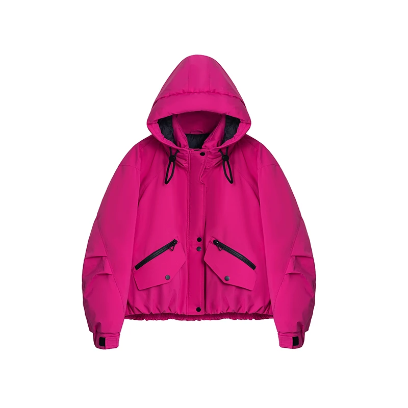 【热恋】连帽抽绳气质百搭加厚新款派克羽绒服A2577