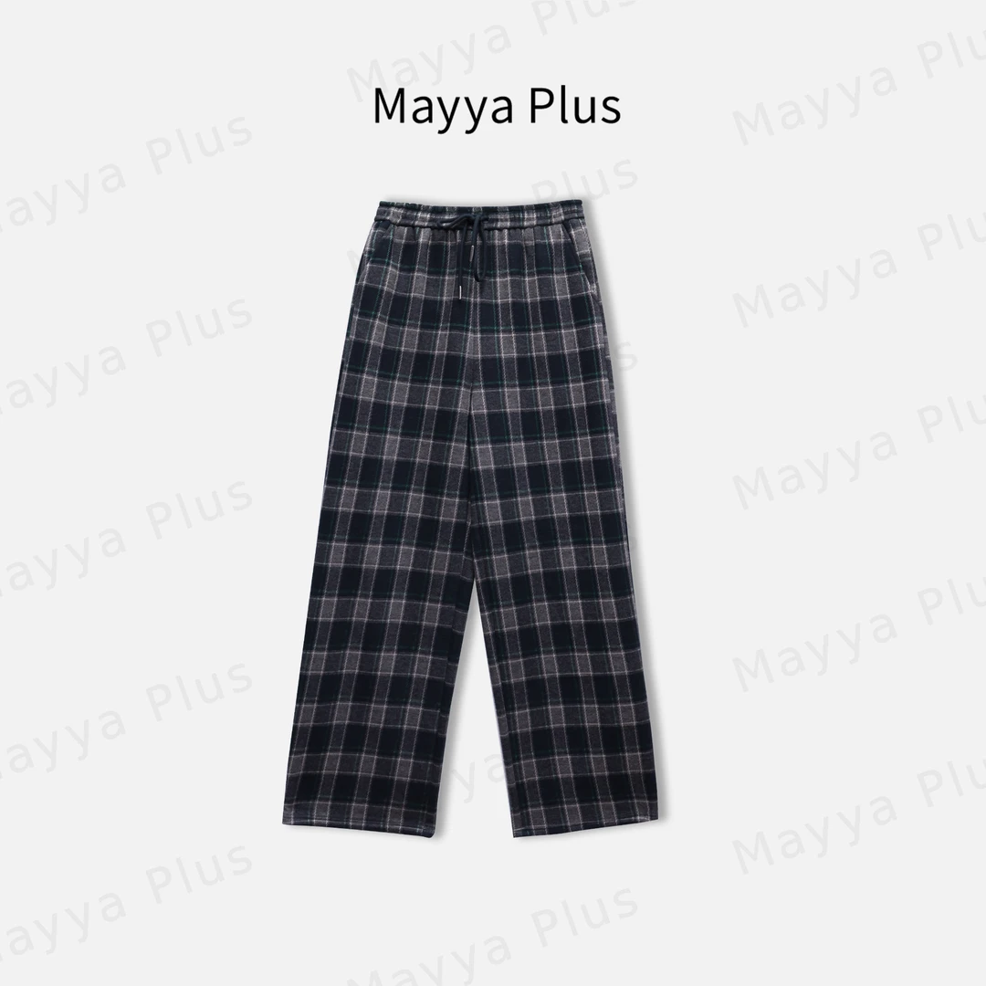 【老钱格调】Mayya Plus麦芽定制轻奢气质显瘦百搭针织裤子32446717