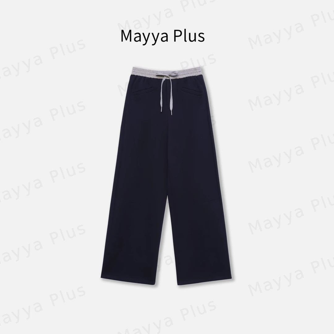 【比例裤】Mayya Plus麦芽定制轻奢气质显瘦百搭款针织裤子32437071
