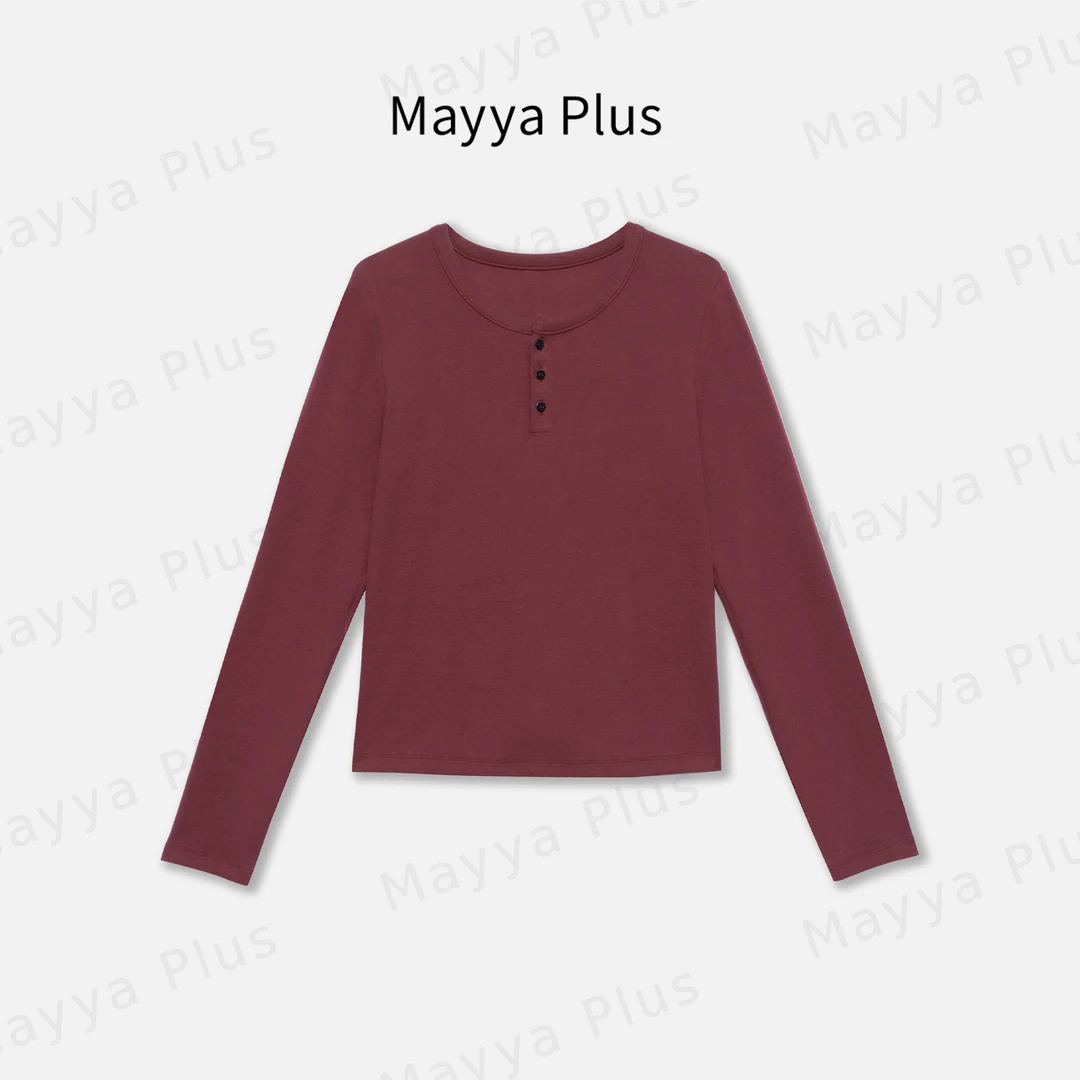 【无龄T】Mayya Plus麦芽定制轻奢气质显瘦百搭款针织上衣32437035