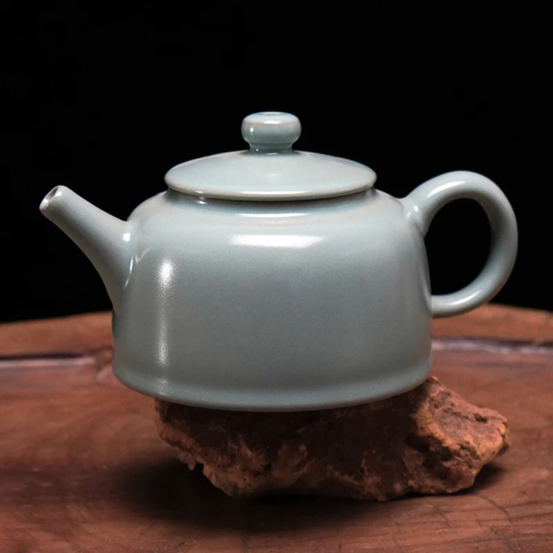 清凉寺汝官窑复烧第一人王国奇老师全手工仿古天青釉天际壶汝瓷