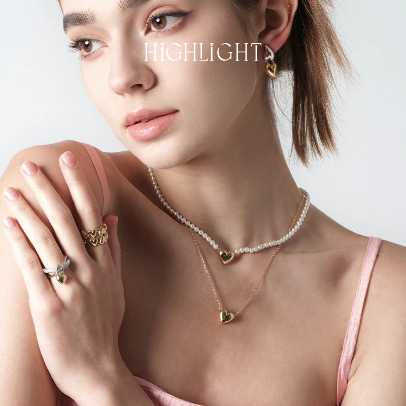 合金项链 高光时刻 敞开心扉告白爱心项链女小众轻奢高级感锁骨链