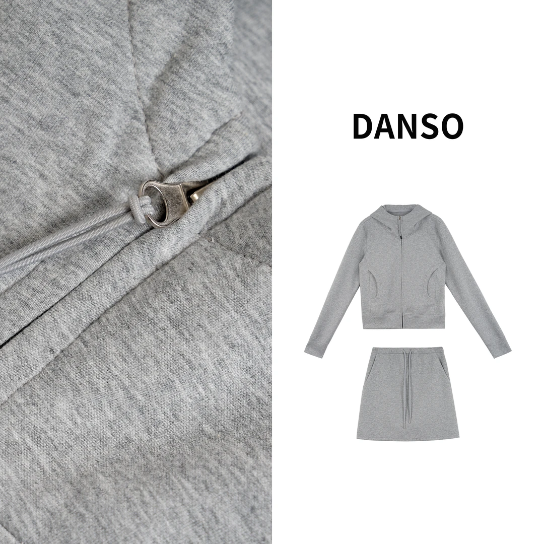 DANSO【柠檬套装】玉美华春季穿搭设计师款连帽套装BB6040A+BB6040B