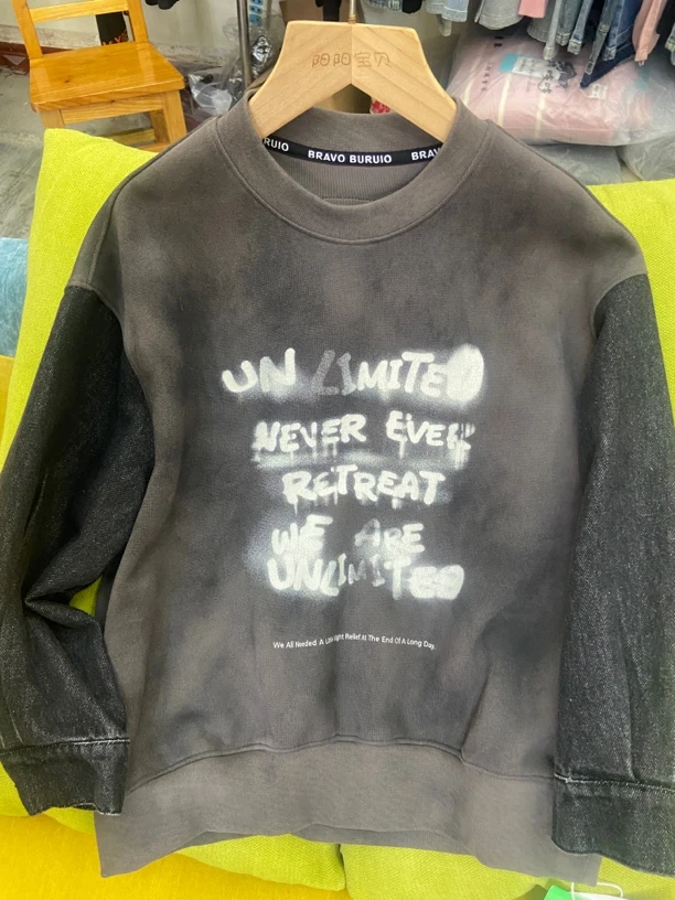 2024布家爆款拼接卫衣120一170