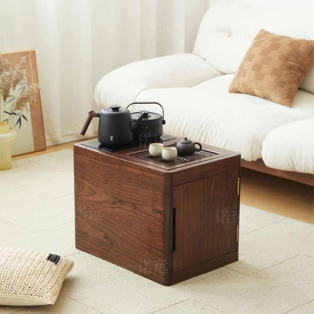 实木茶水柜一体创意茶桌边柜储物柜泡茶桌边几客厅简约新中式家用