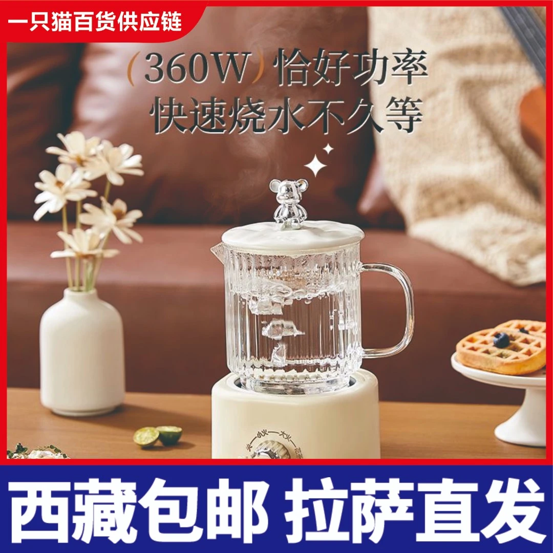 西藏包邮养生办公室家用保温迷你自动小型煮茶多功能玻璃花茶茶壶