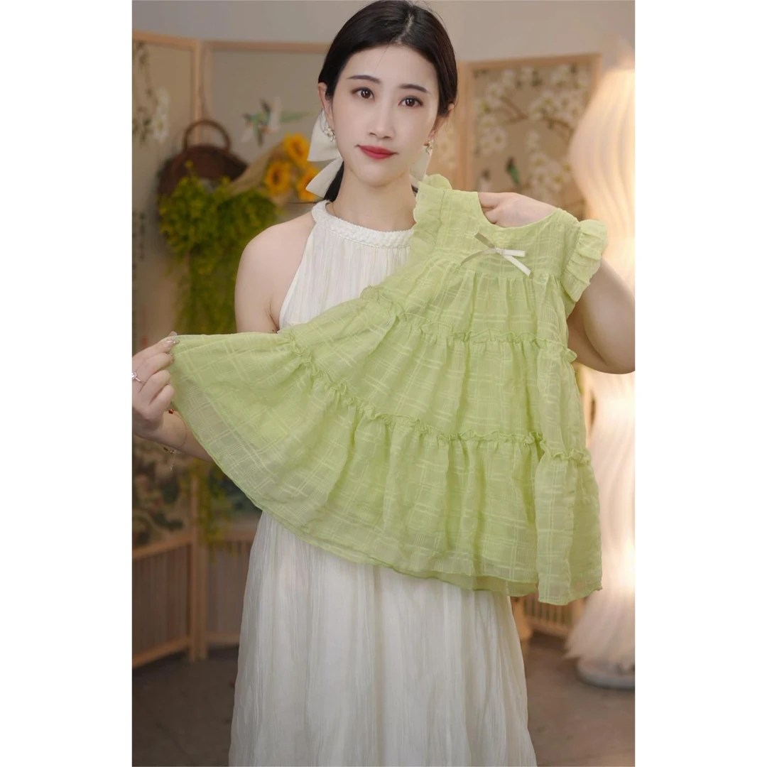 现货AC597女童夏季蝴蝶结连衣裙