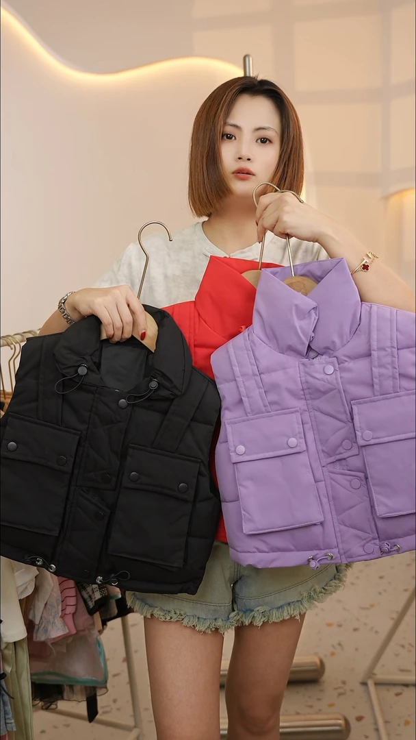 现货X924女童冬季夹棉马甲