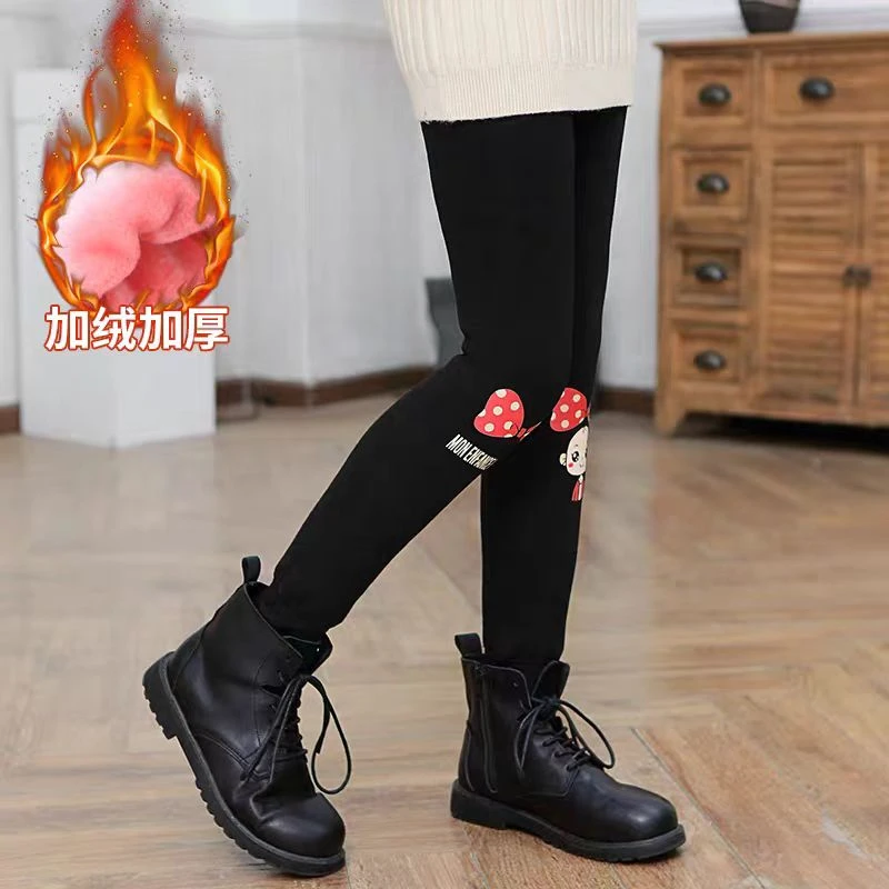 现货X785女童冬季加绒打底裤