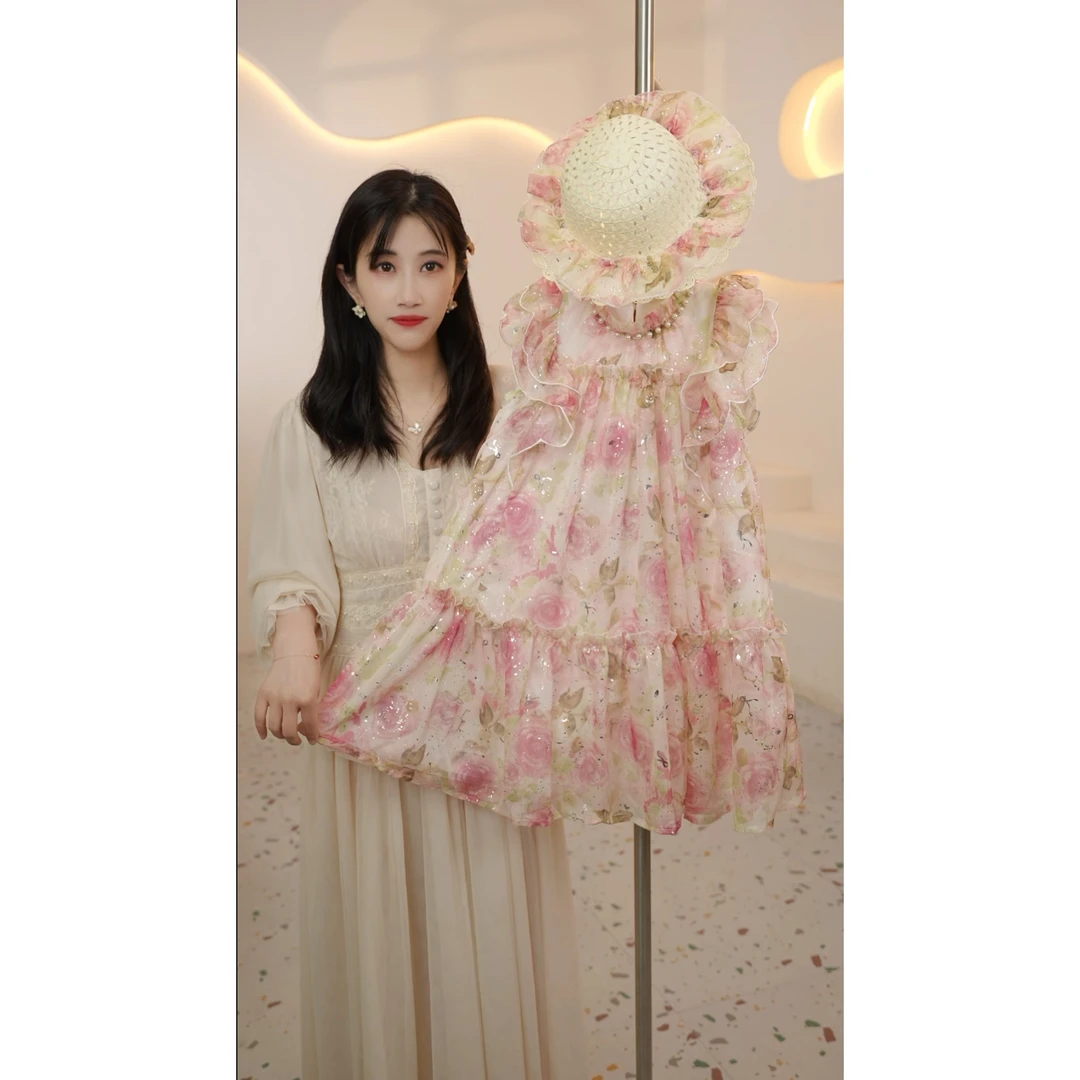 现货AC628女童夏季公主风连衣裙