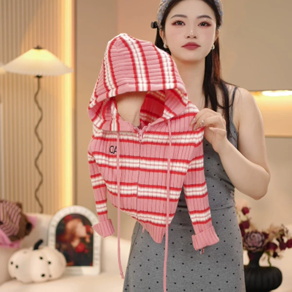 现货【九糖】女童毛衣针织开衫秋季中大童百搭长袖上衣外套时髦