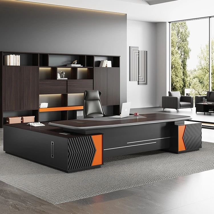 领导办公桌椅组合老板桌简约现代轻奢总裁室家具经理桌高档大班台