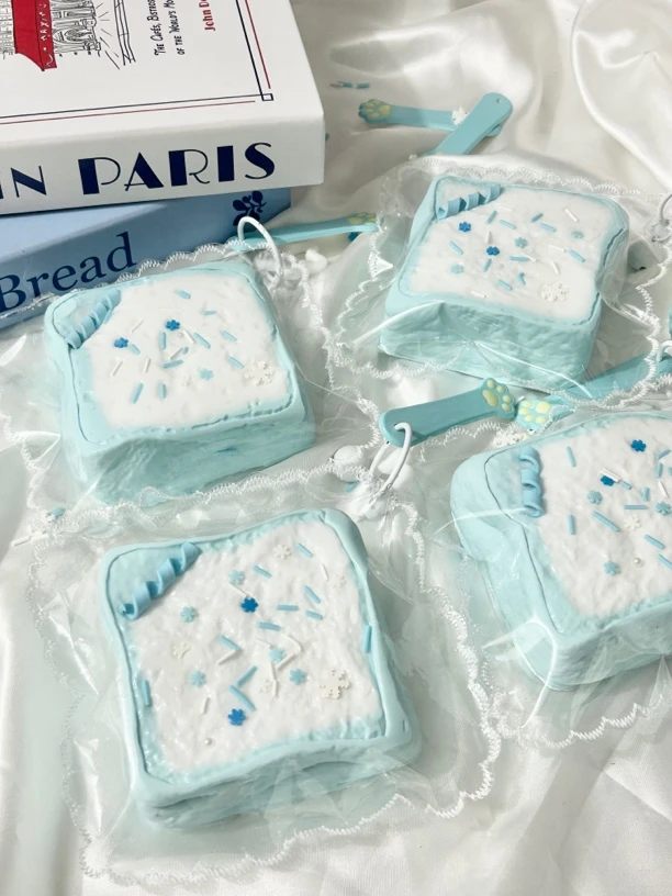 【厚奶油泥】薄荷牛奶吐司捏捏 食品级硅胶慢回弹