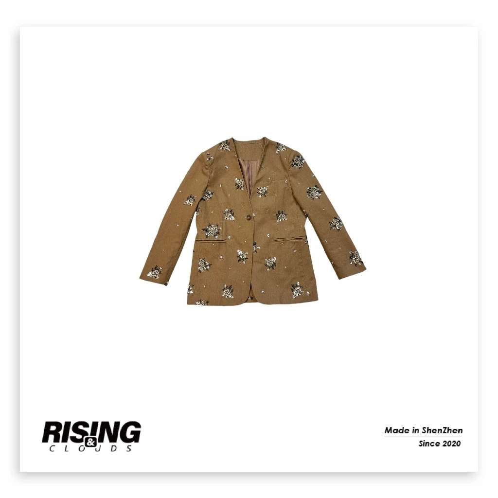 【小法】深圳南油早秋显瘦气质重工钉珠西服 080549GT