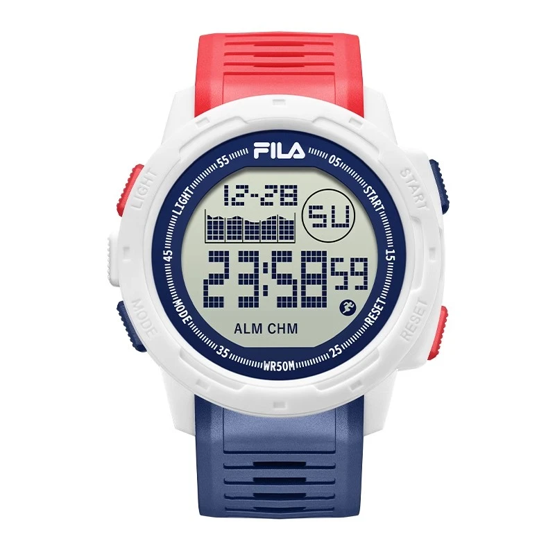 FILA斐乐夜光电子手表男女式运动防水时尚初高中大学生送礼物腕表
