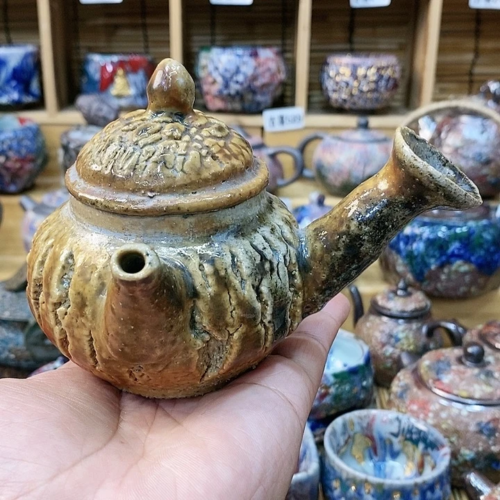 粗陶志野柴烧茶器