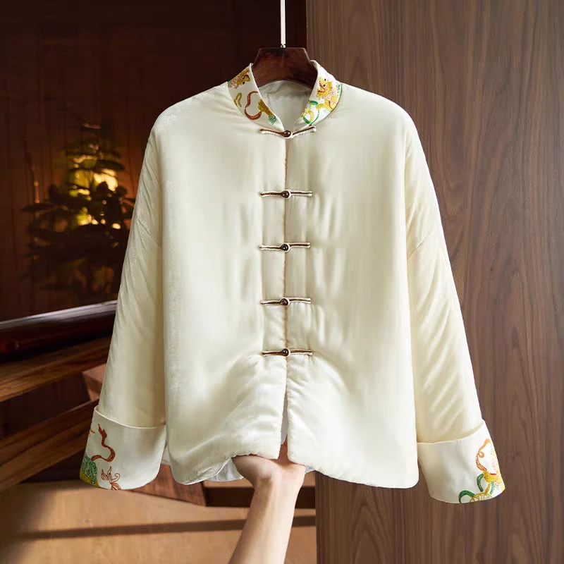 裁剪纸样24527女两面穿新中式立领棉服