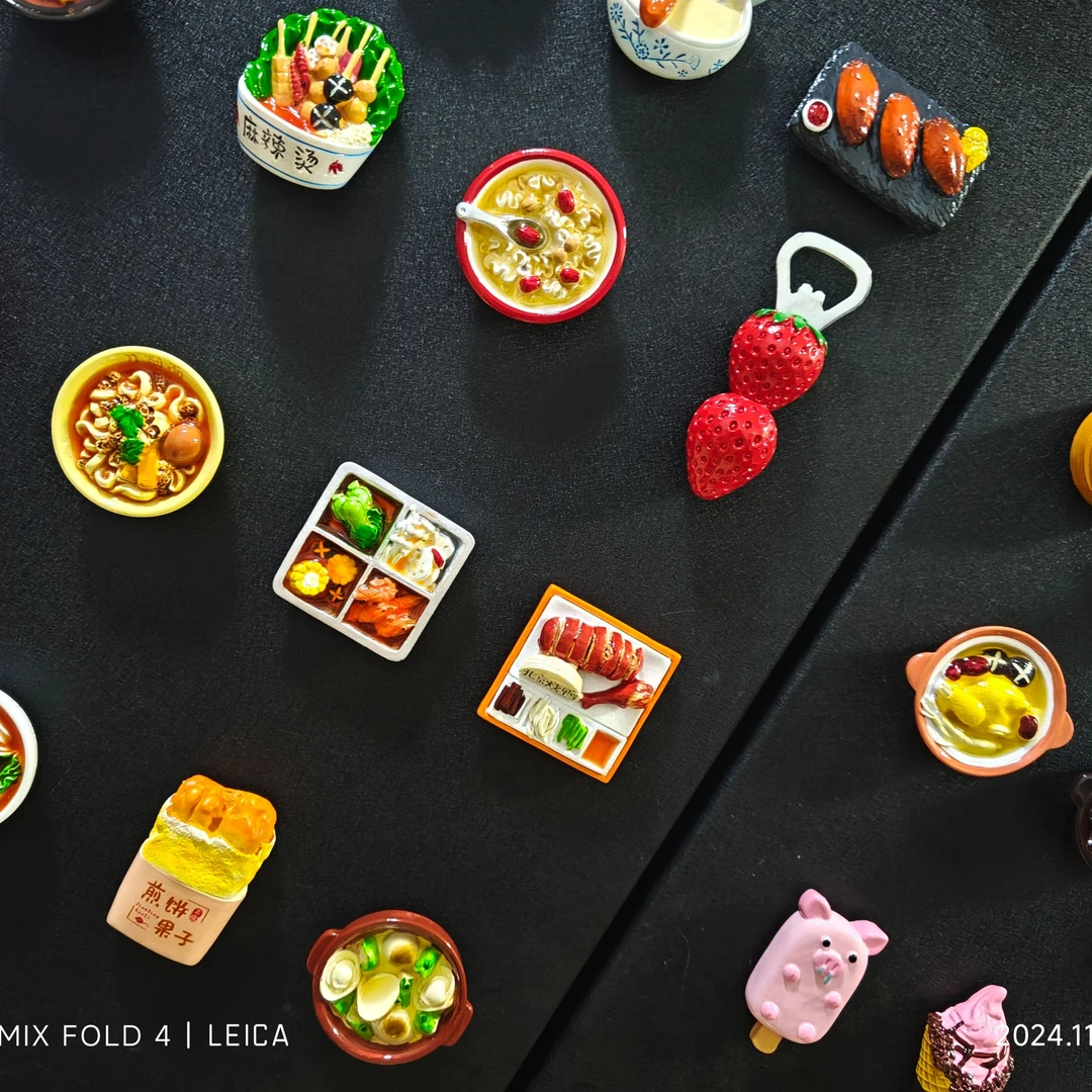 【直播拆双许愿不对碰】新款树脂食玩冰箱贴DIY磁力贴立体创意