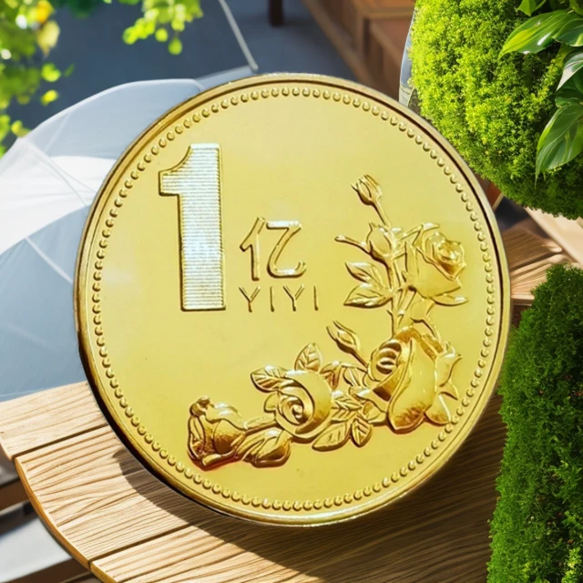 一个亿小目标硬币玫瑰花纪念硬币 一亿十亿百亿创意小礼品收藏