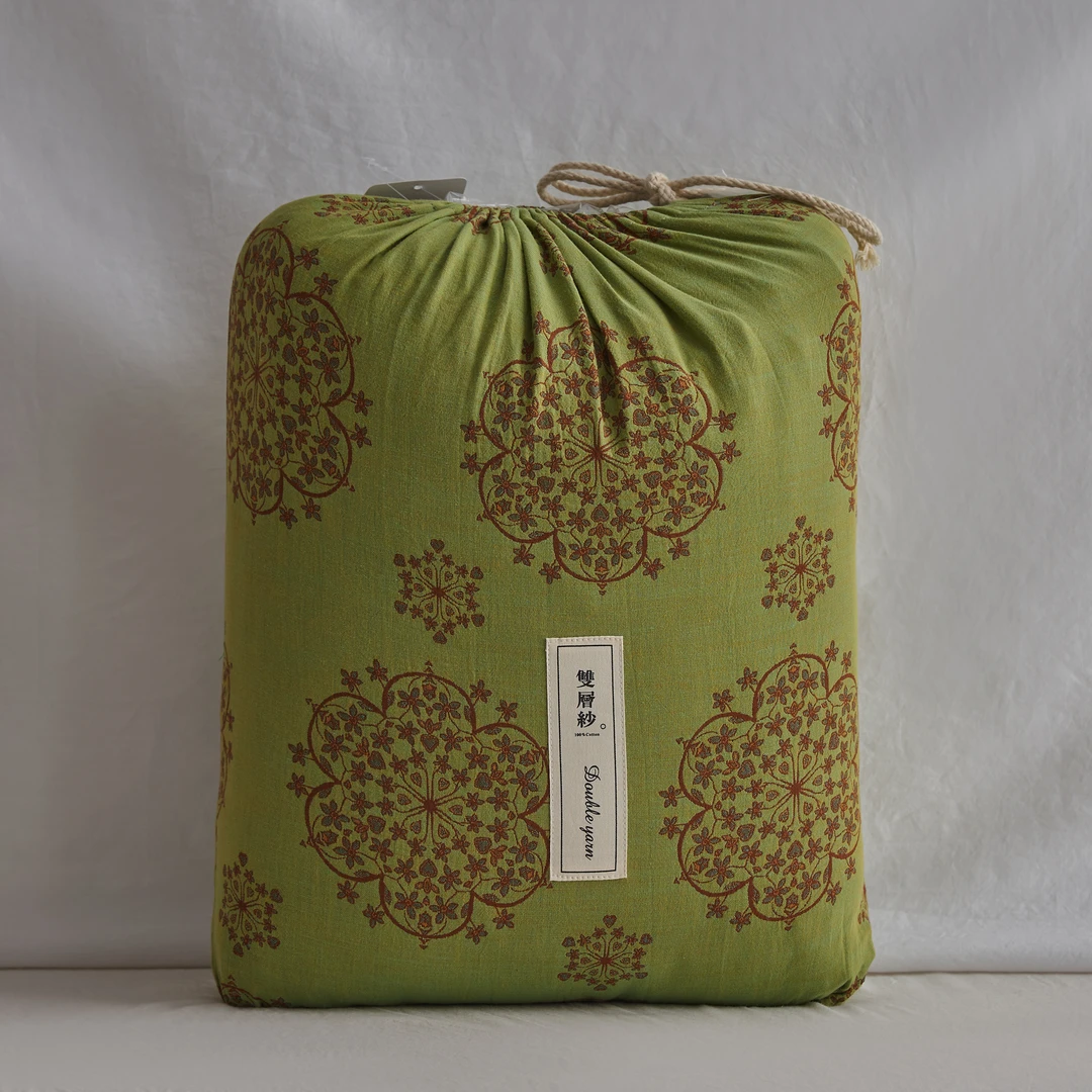 【锦绣】A类-轻奢风精致高端限量款精梳细纱双层纱四件套双面可用