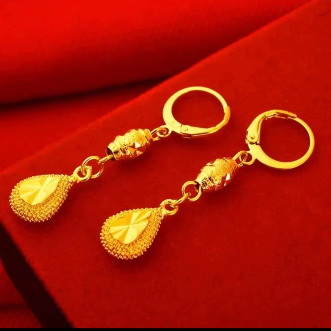 铜合金耳饰 【水滴耳扣】精致百搭爱心水滴耳环