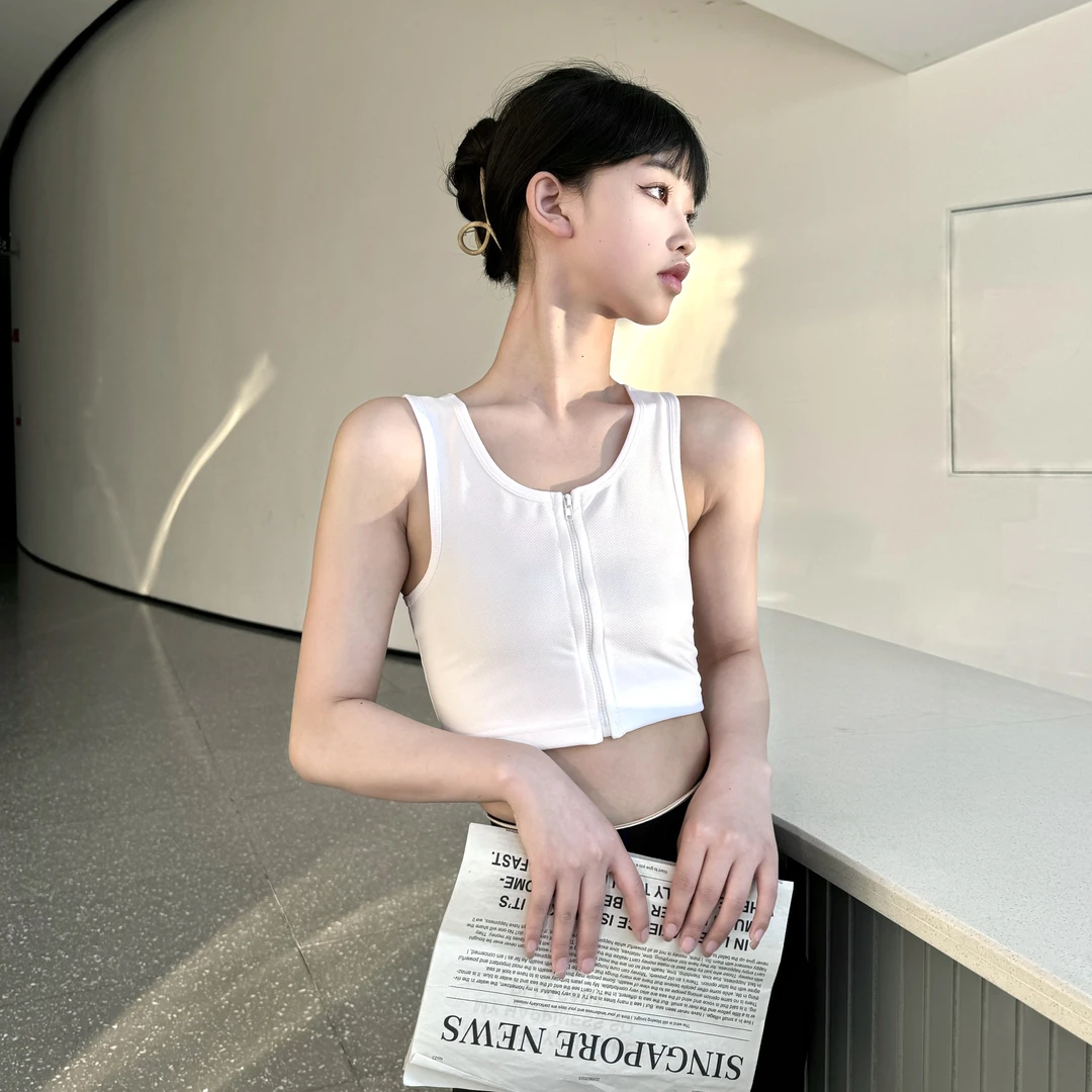 束胸新款防震内衣裹胸健身透气无袖les帅特帅T紧身夏季百搭时尚女