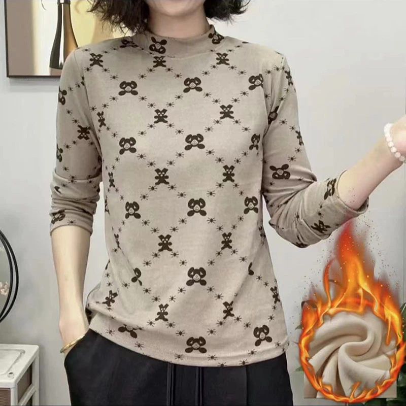 2024秋冬加绒加厚打底衫百搭小衫时尚上衣-12