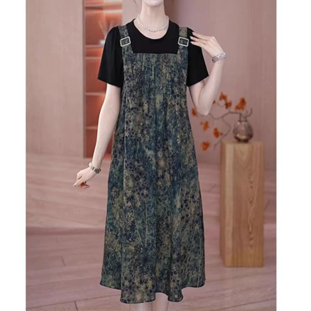 啄木鸟 裙子女款爆款2024新款气质女洋气夏季宽松显瘦洋气减龄