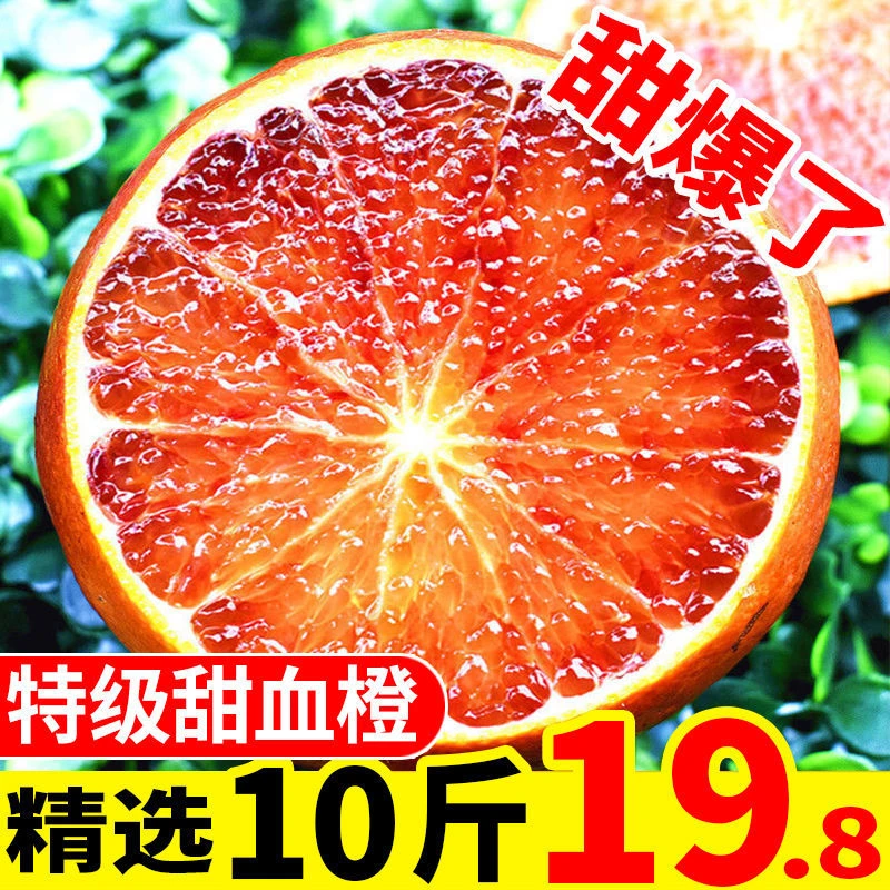 稀有【果冻血橙】重庆高山果冻血橙，净重9斤包邮，新鲜采摘，现摘现发
