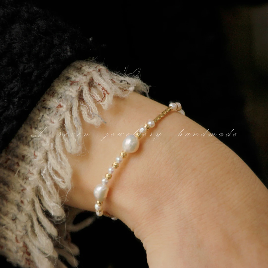 合金项链 A seven 手链 法式  复古 气质 小众 手工