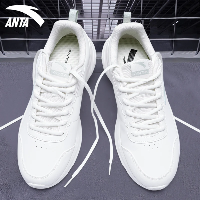 安踏白色男鞋运动鞋夏季2024新款户外旅游鞋百搭休闲鞋透气跑步鞋