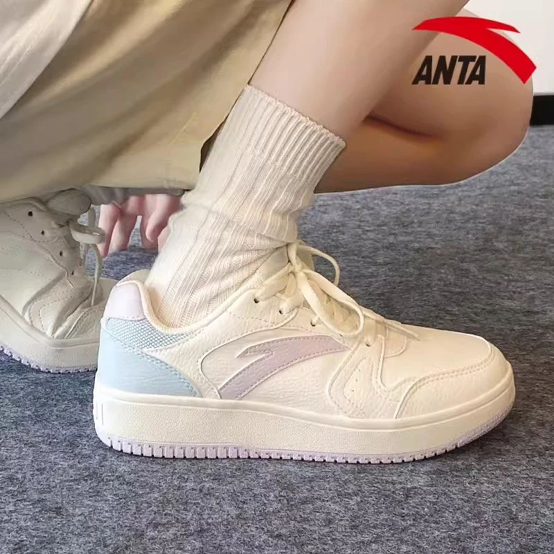 安踏板鞋女鞋春季复古增高休闲鞋潮流轻便低帮运动鞋子922348068