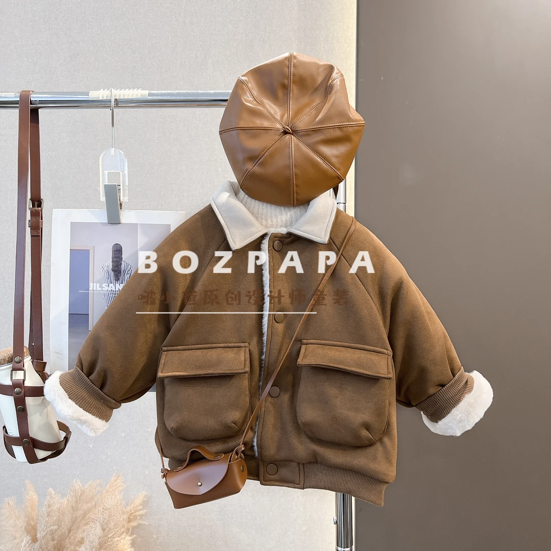 现货【梧桐树下】2023冬季新款韩版洋气新款翻领百搭保暖棉服外套