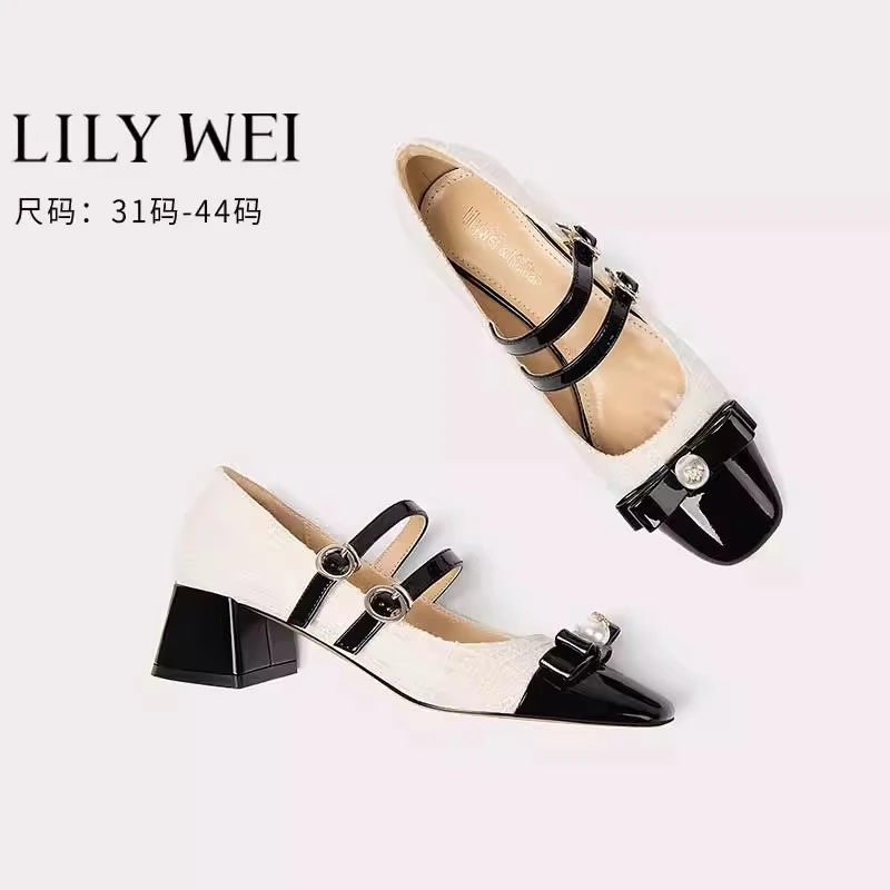 Lily Wei【暖玉】2025年新款学院风法式小香风玛丽珍鞋大码女单鞋