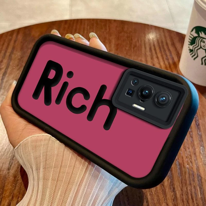 适用VIVOX70PRO手机壳vivox70pro手机壳阶梯Rich高级感柔软ins网