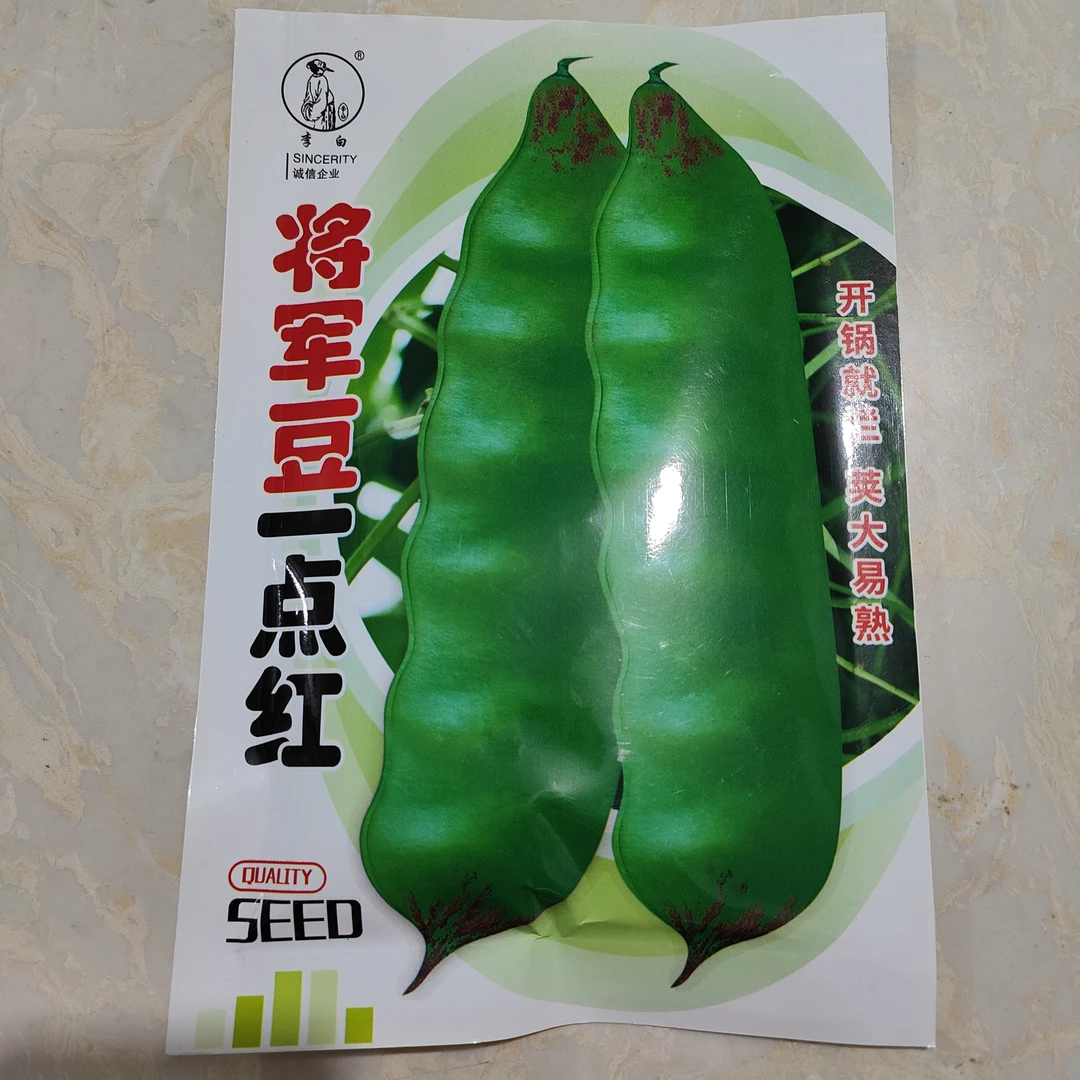 将军豆一点红油豆角种子，将军一点红大将军开锅就烂荚大易熟