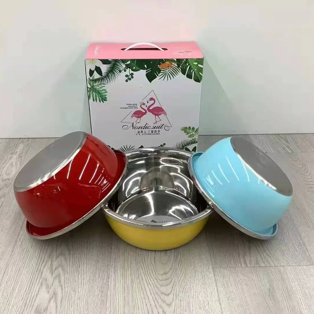 以凡推荐 不锈钢盆三件套（24-26-28）