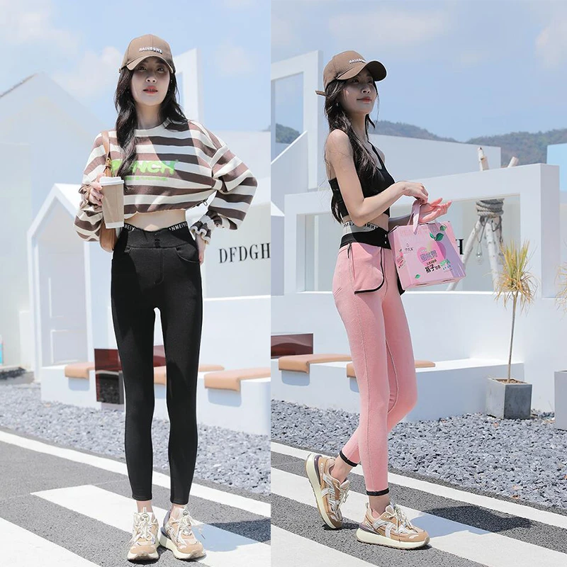 以凡推荐 高腰蜜桃小黑裤671