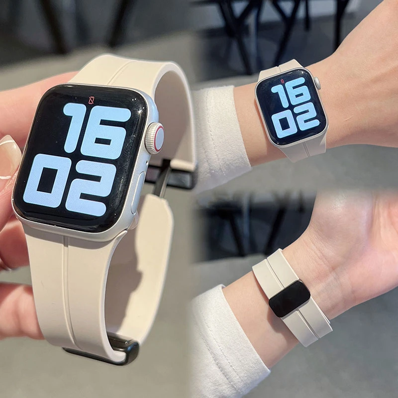 ⭐️适用苹果apple iwatch手表带S全系列ultra腕带磁吸液态硅胶亲肤