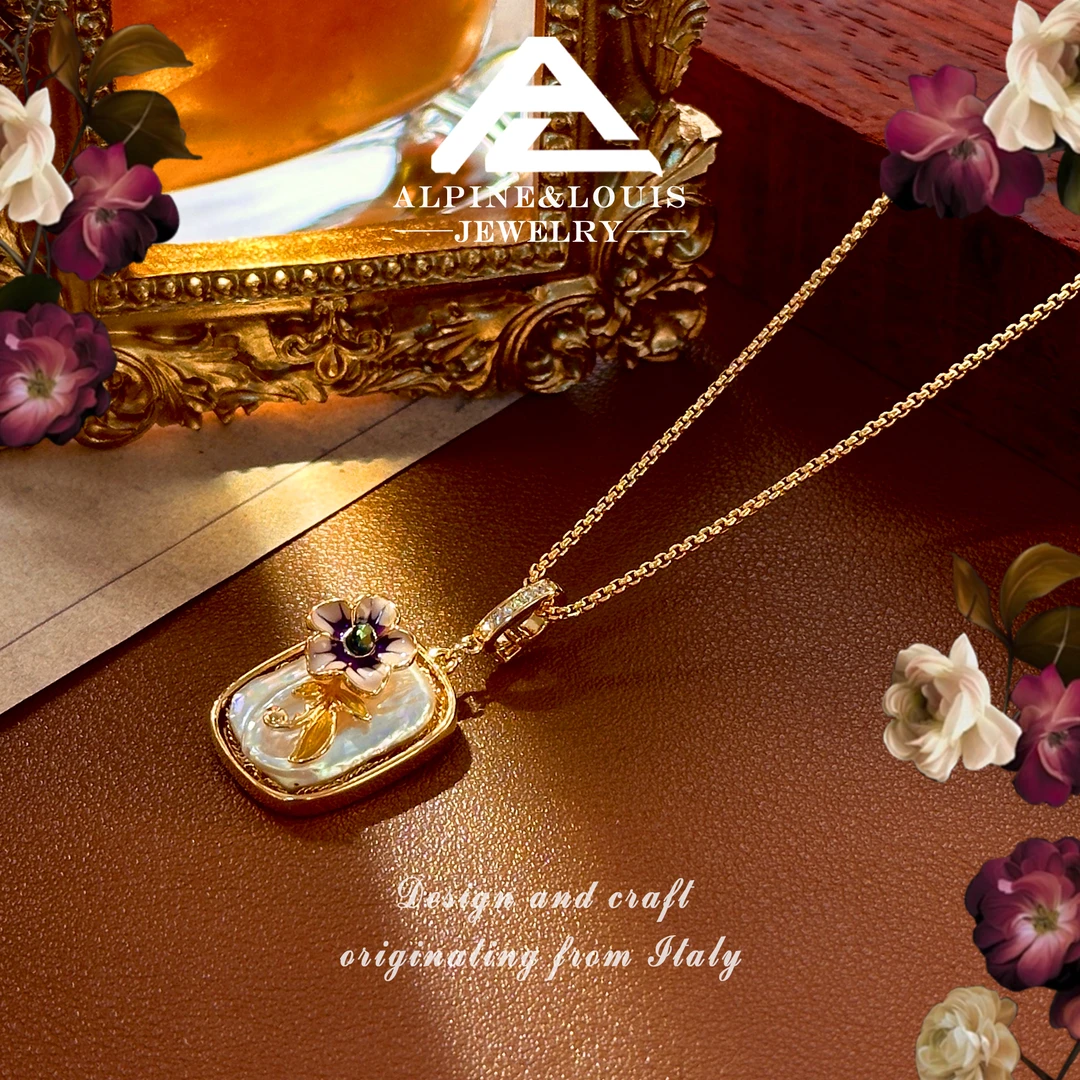 【梦幻花语】意⭐Alpine&louis莫奈花园百搭项链Z-8478