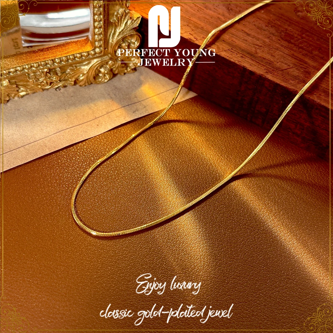 【柔情顺意】时尚经典法式简约个性气质43+5cm百搭蛇骨链D-8481