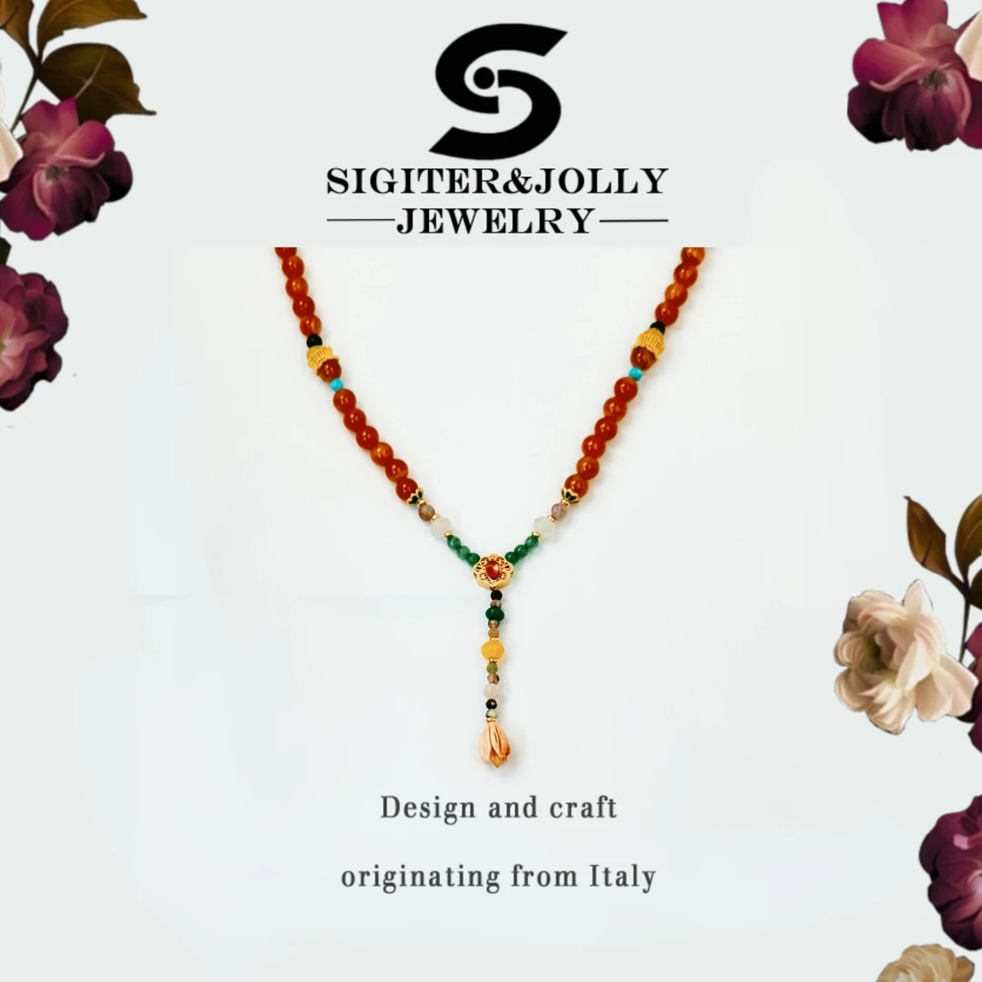 轻奢复古豪华设计精致气质百搭彩色50+5cm项链Z-6108