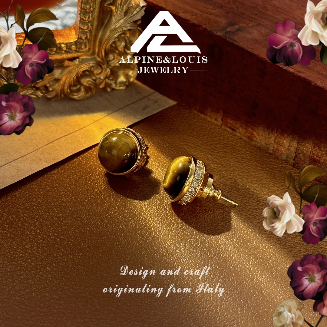 【暮色热吻】 意☆Alpone&louis时尚气质百搭耳饰M-8506