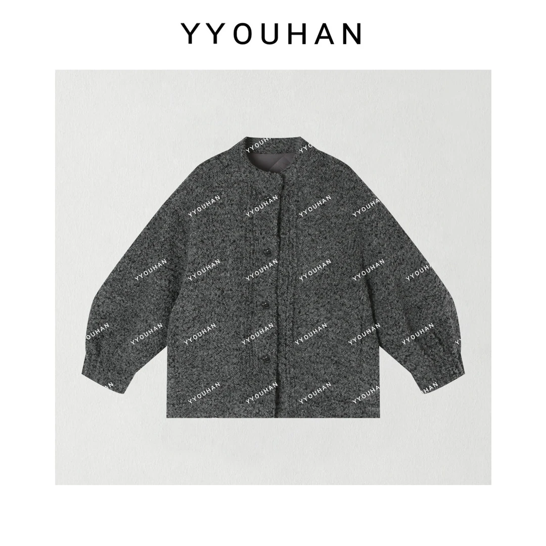 月月不吃鱼 小众设计休闲百搭厚款圈圈毛外套 2411B5216